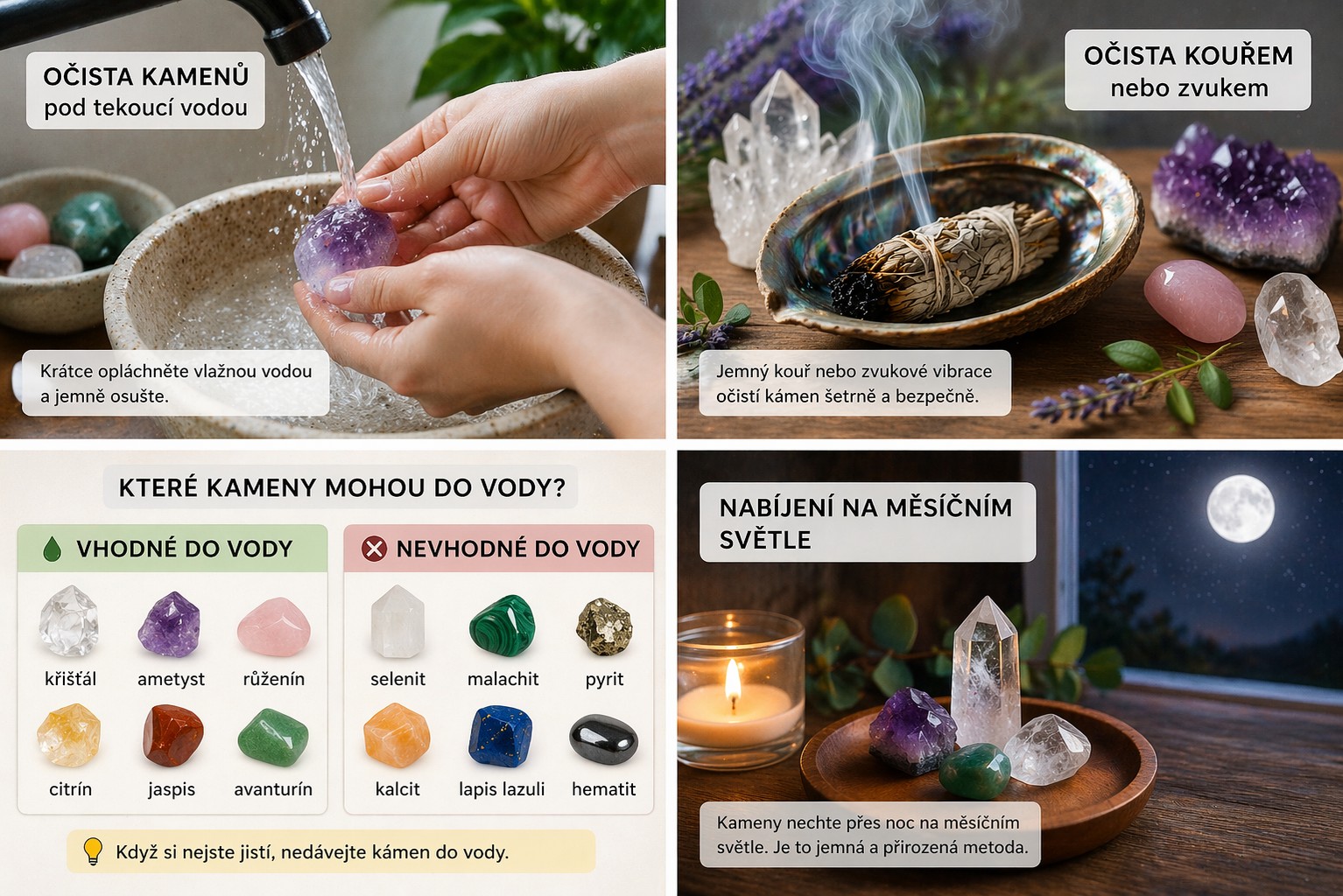 jak čistit a nabijet kameny 2